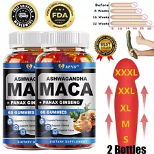 #1 BEST-MALE ENLARGER THICKER LONGER BIGGER 4" GROWTH ENLARGEMENT 120 GUMMIES