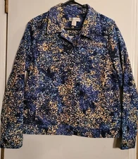 Christopher Banks Womens Sz M Jacket  Western Style Brass Bottons Great Cond 