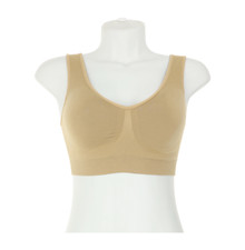 SPANX L38330 Womens Beige/Black Breast of Both Worlds Reversible Bra Size S