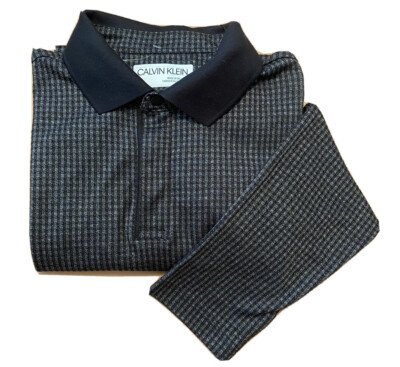 👕Calvin Klein S Elegant Long Sleeve Polo Shirt Men’s 100% Cotton SO1