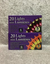 20 Halloween Mini Lights Purple Orange