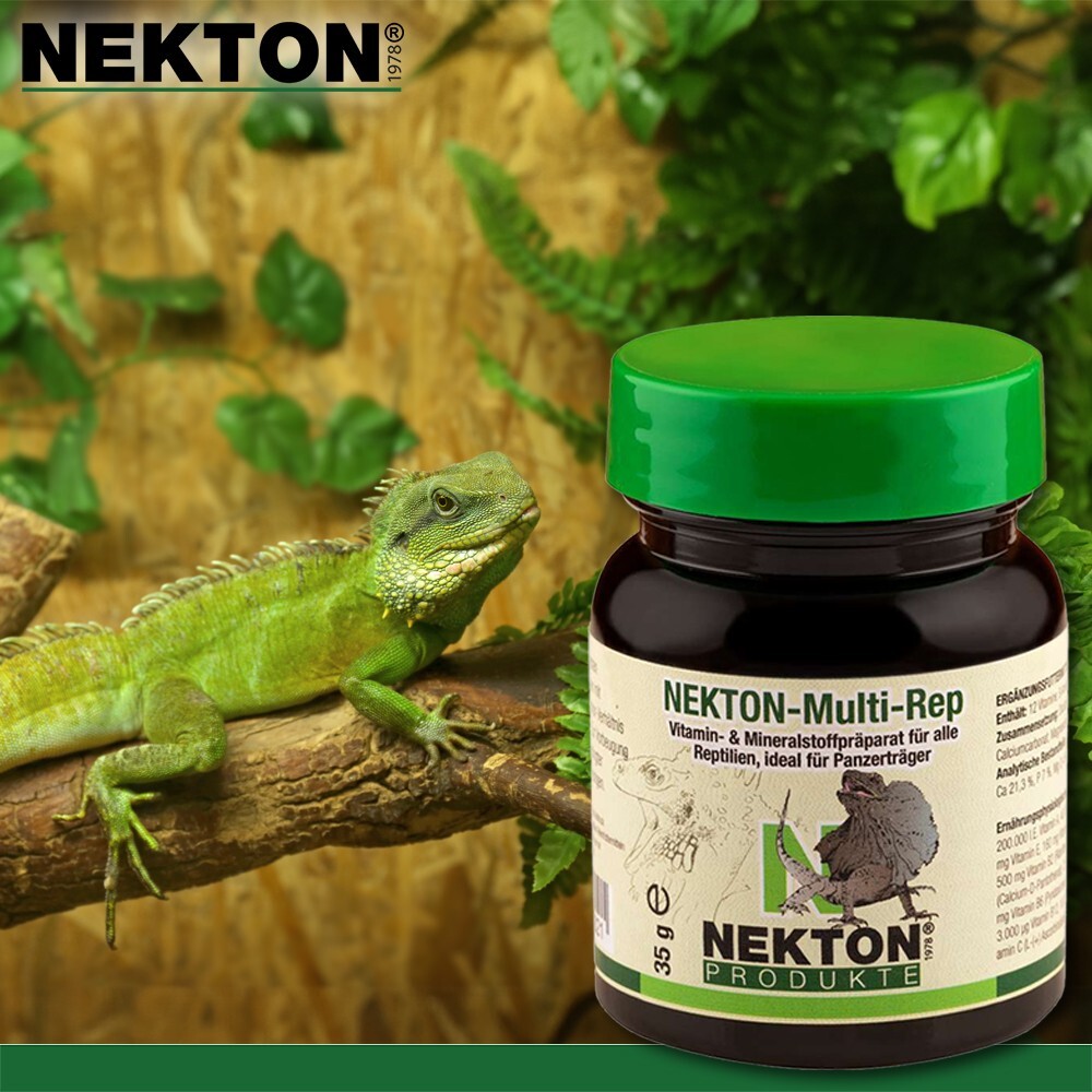 NEKTON Multi-Rep Integratore Per Rettili E Uccelli - Confezione 35g Per Ossa E Salute Base