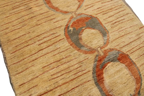 4x6 Ft Beige Oriental Area Rug Afghan Hand Knotted Veg Dye Wool Bedroom Rug - Picture 4 of 10