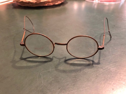 ANTICHI OCCHIALI DA VISTA LENTI TONDE EPOCA DA COLLEZIONE VINTAGE FINE 800  | eBay
