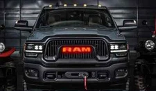 Red LED Lighted Letters For Ram Rebel Style Grille Aftermarket Set