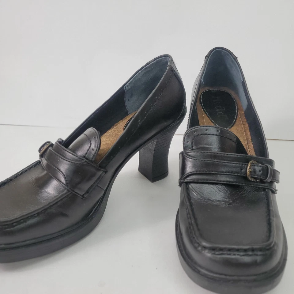 Винтажные женские туфли Y2K Mudd 8 М коричневые коренастые квадратные мокасины Oxford 2000-е - Изображение 3 из 4