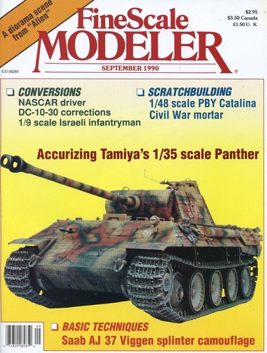 Fine Scale Modeler Magazine September 1990 Saab AJ 37 Viggen Splinter Camoulfage - 第 1/2 張圖片