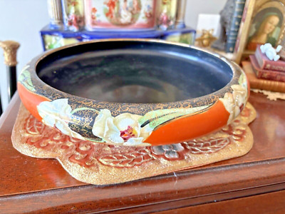ANT ART DECO  BOWL, ''PHOENIX WARE'' SIGNED, ENGLAND, GORGEOUS BRIGHT COLO