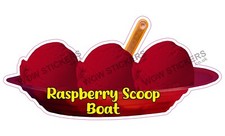 Eiswagen Aufkleber Himbeerschaufel Eis Boot Eisbecher Trailer Decals