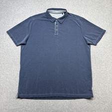 Tommy Bahama Shoreline Surf Polo Shirt Large Blue Performance Casual Resort Wear