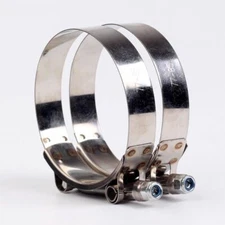 2 x 3.5" Stainless Steel T Bolt Clamp Turbo Intake 3-1/2" Silicone Hose Clamp