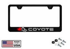 Coyote Gt Ford Mustang Logo Premium Black License Plate Frame Cover For 5.0 Coyote Gt Ford Mustang Logo Premium Black License Plate Frame Cover For 5.0
