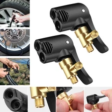 Deflateable Tire Inflator Air Chuck 2-in-1 Schrader & Presta Valves
