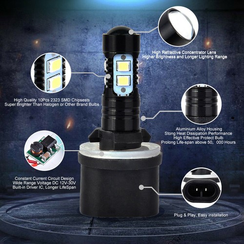 2 880 LED Headlight Bulbs For Arctic Cat ATV 250 300 375 2002-2005 400 2002-2008 - Picture 9 of 12