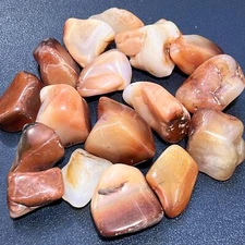 Red Carnelian Agate Tumbled Crystal (By The Piece Or Pound) Bulk Wholesale Lot