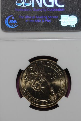 2007 P NGC JOHN ADAMS MS64 MINT ERROR PRESIDENTAIL DOLLAR #B46468 - Picture 2 of 2
