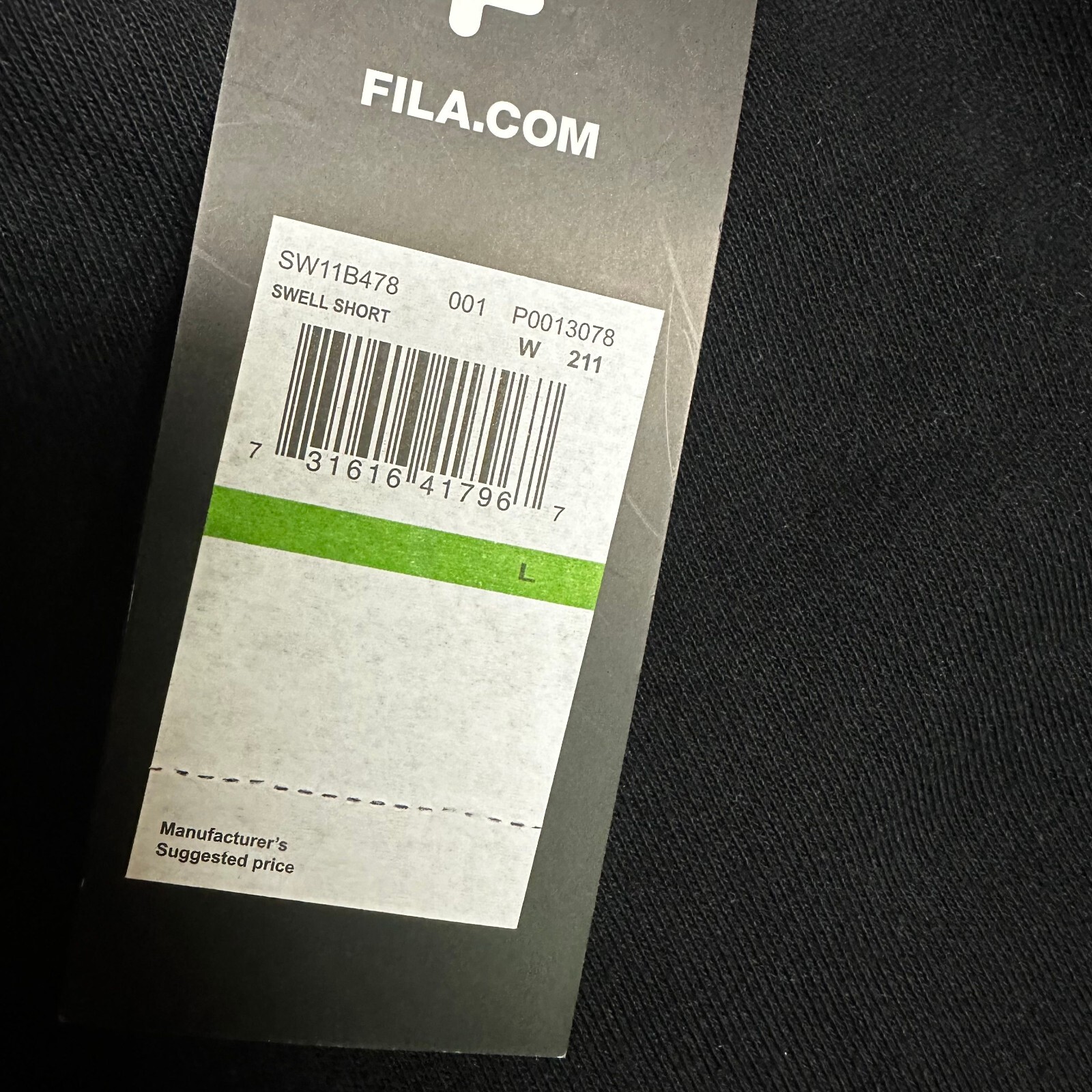 Pantaloncini gonfi Fila da donna neri elasticizzati vita tasche comodi con cordini taglia L