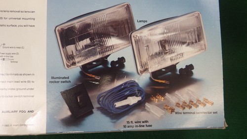 NOS Vintage Kmart 6" Quartz Halogen Driving Lights/Fog Lamps Power 835 - Picture 9 of 20