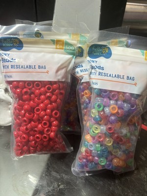 Hello Hobby 2000 Pony Beads 500 Red And 1500 Multi Color