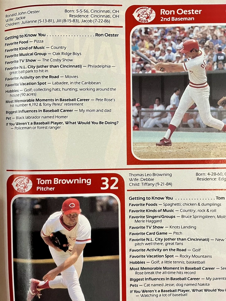 1987 CINCINNATI REDS Official Yearbook/Program W/Charlie Hustle and Reds History - Image 4 of 4