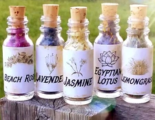 Mini Herb Bottles ~ Apothecary Vials ~ Organic Botanical ~ Wicca Decor Gift Set
