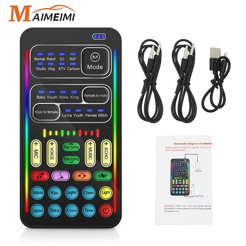 I9 Voice Changer Full Kit Multiple Audio Bluetooth Live Sound Cards 7063 - Imagen 24 de 24