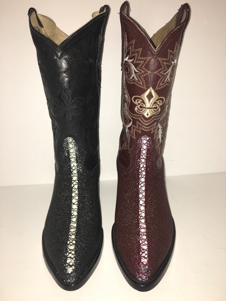 GDAFF Stivali Western Da Uomo Stivali A Metà Polpaccio Vintage Cowboy - Foto 3