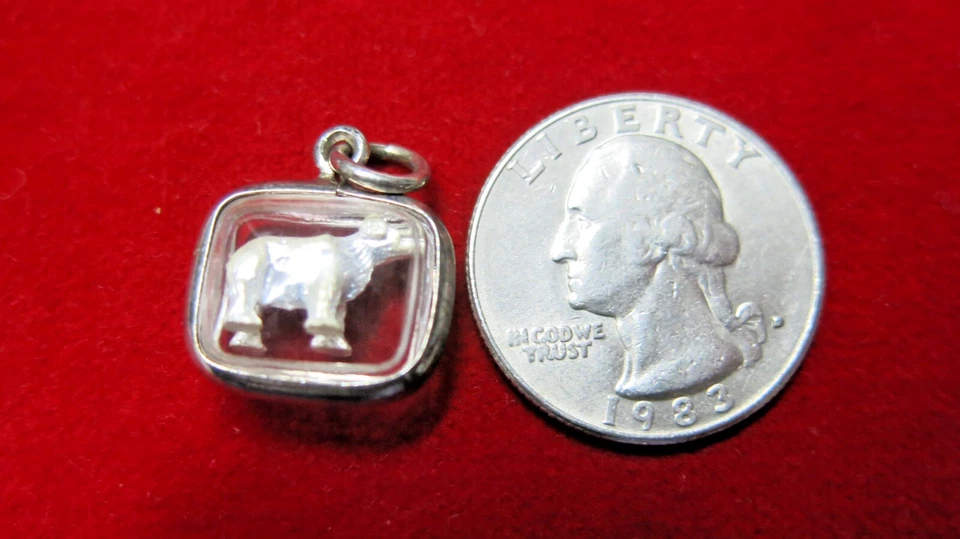 Tiny Silver Dog Pendant – Miniature Animal Charm Jewelry Figurine Gift New - Изображение 3 из 4