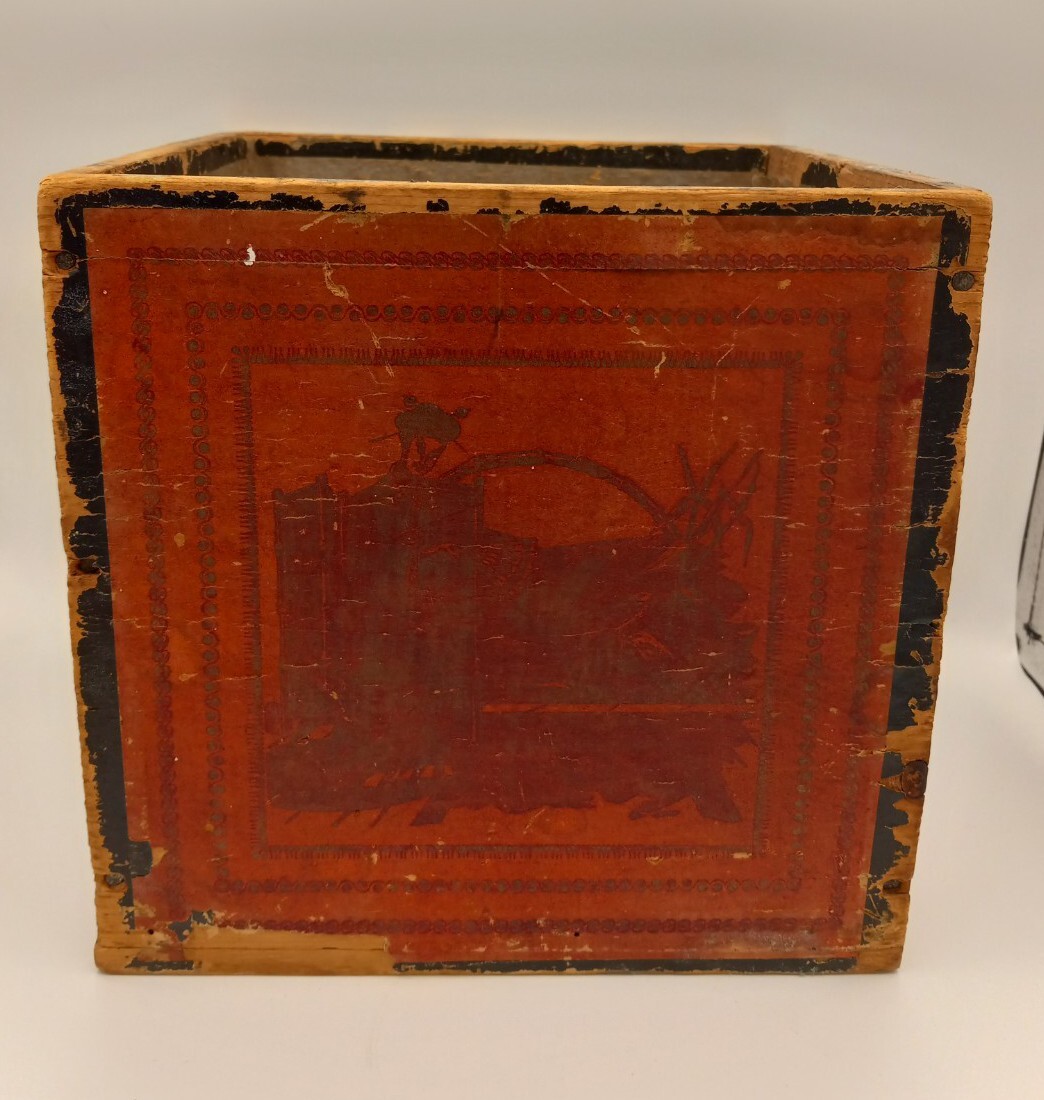 RARE ANTIQUE WOODEN TEA SHIPPING BOX* FORMOSA BLK TEA* COLBURNS