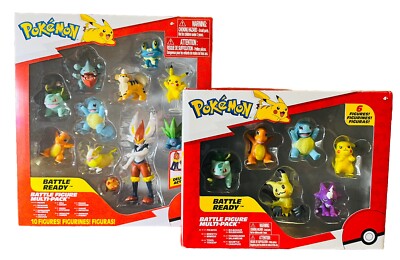 POKEMON BATTLE READY 16 FIGURES 2 MULTI PACKS PIKACHU BULBASAUR MIMIKYU TOXEL