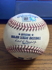 RAYS at ASTROS 9/29/21 GAME USED OML BASEBALL!  Peter Solomon vs Nelson Cruz! BB