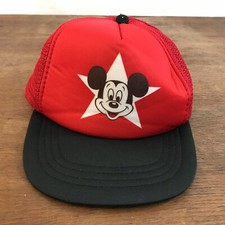 Vintage Disney Mickey Mouse YOUTH Polyester Snapback Baseball Cap Hat CH32