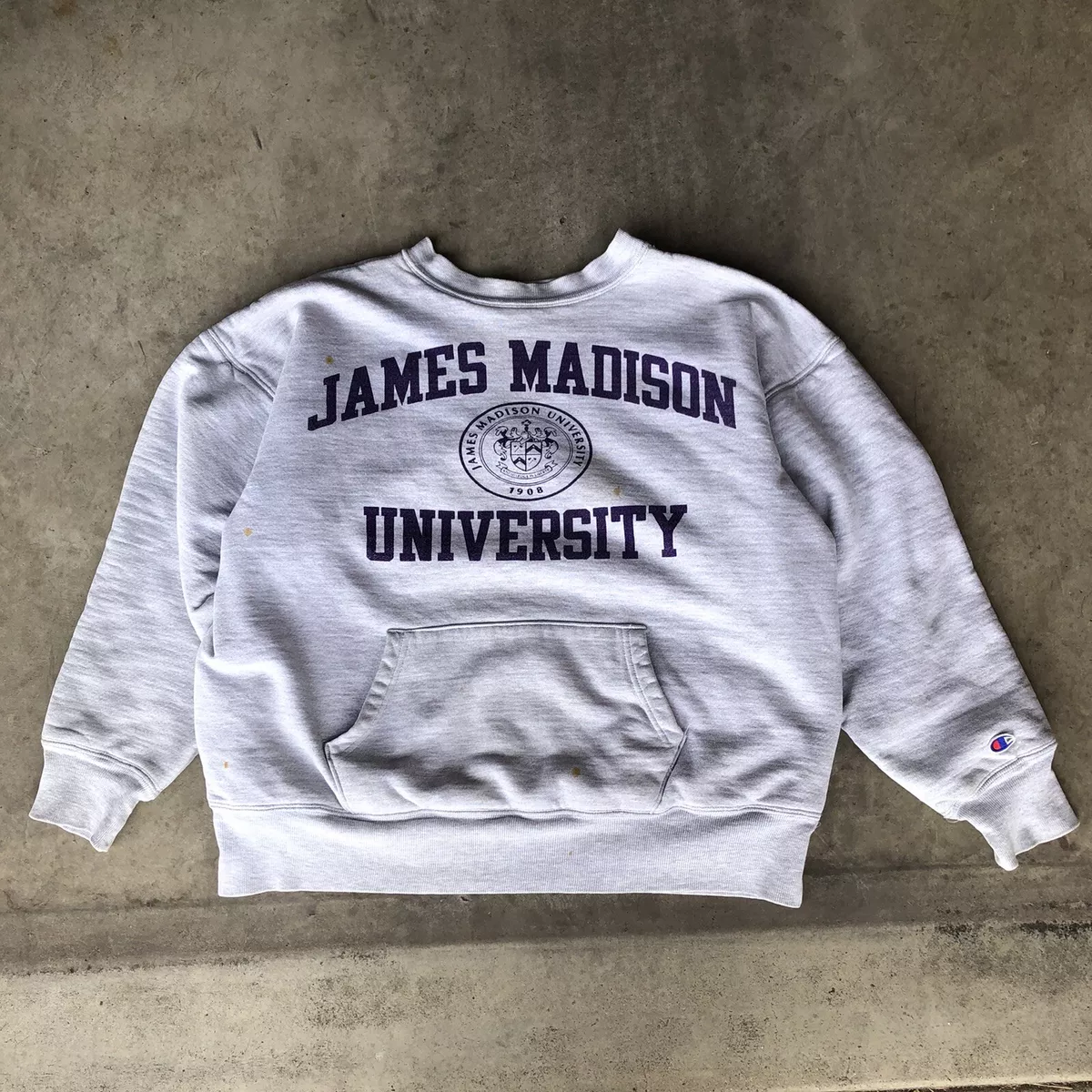 Champion Reverse Weave Double Face Vintage 80s James Madison Size L Men's  Tops