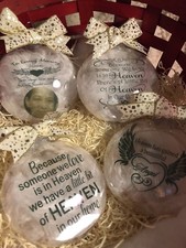 1 Personalized Christmas Memorial With Image Photo Ornaments