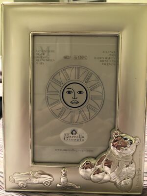 Marcello Giorgio Silver Baby Picture Frame/ Mirror 4x6  Made In Italy 