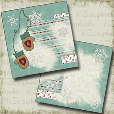 Winter NPM - 2 Premade Scrapbook Pages - EZ Layout 4485