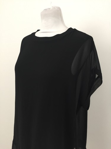 Zara Women's Top Size XS Black Round Neck Short Sleeves Pullover Lined NWOT F1 - Picture 7 of 12