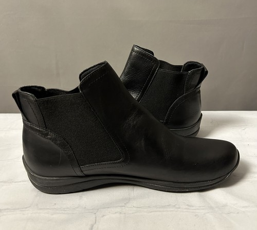 David Tate Ankle Boot Women’s Size 9 Black Leather Waterproof Chelsea Bootie - Picture 5 of 8
