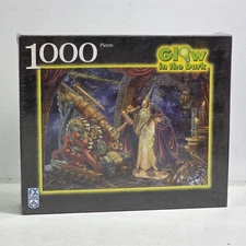 2004 FX Schmid 1000 Pc Puzzle “The Astonomer” Stars Galaxy Glow In The Dark New!