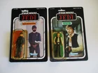 star wars cardback wtih Han Solo figure 77 back ROTJ. vintage 1983 Kenner. MOC.