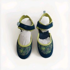 Lands End Water Shoes Big Girls Size 6 Blue Floral Mary Jane Beach lake Pool