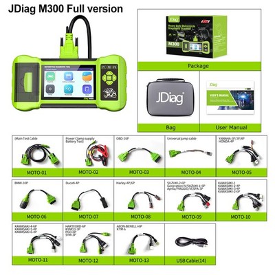 2026 New M300  Scanner OBD2 Motorcycle All System Diagnostic Fault Code Reader
