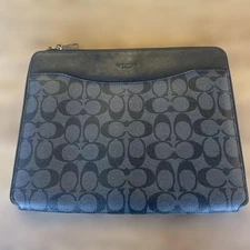 COACH Clutch Bag Black 6a