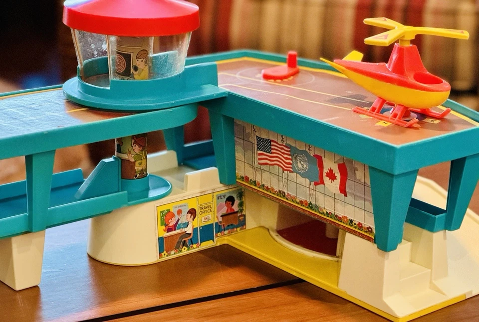 Little People Airport #996 1972 vintage completo + ¡Extras! 24 Piezas Foto 2 de 4