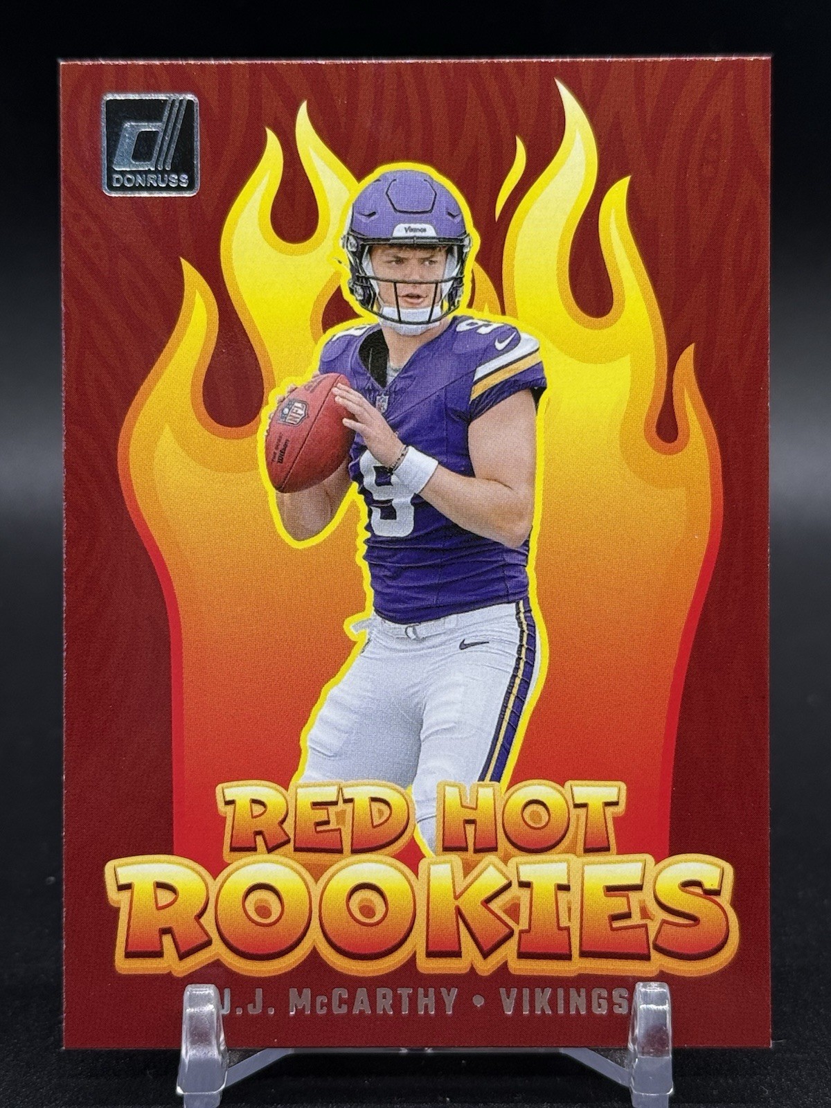 2024 Donruss JJ. McCarthy Red Hot Rookies RHR-JJM (RC) Minnesota Vikings