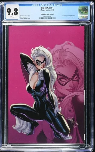 Black Cat #1 J Scott Campbell 1:100 Incentive Virgin Variant Graded CGC 9.8