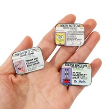 Spongebob Schwammkopf Führerschein Patrick Star Mister Krabs Pin Ansteckpin