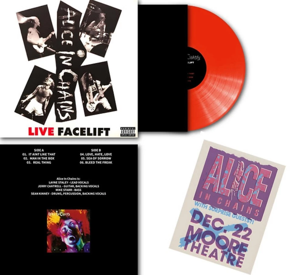 ALICE IN CHAINS - Live Facelift Rare 2025 Red Coloured Import Vinyl New & Sealed - Image 4 of 4