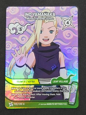 Naruto Mythos TCG, Ino Yamanaka, Rare Alt Art, 2. Edition, 110/130, Englisch