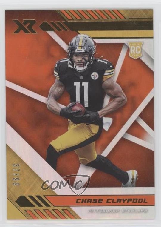 2020 Panini XR Rookie Orange 37/99 Chase Claypool #126 Rookie RC 7m3